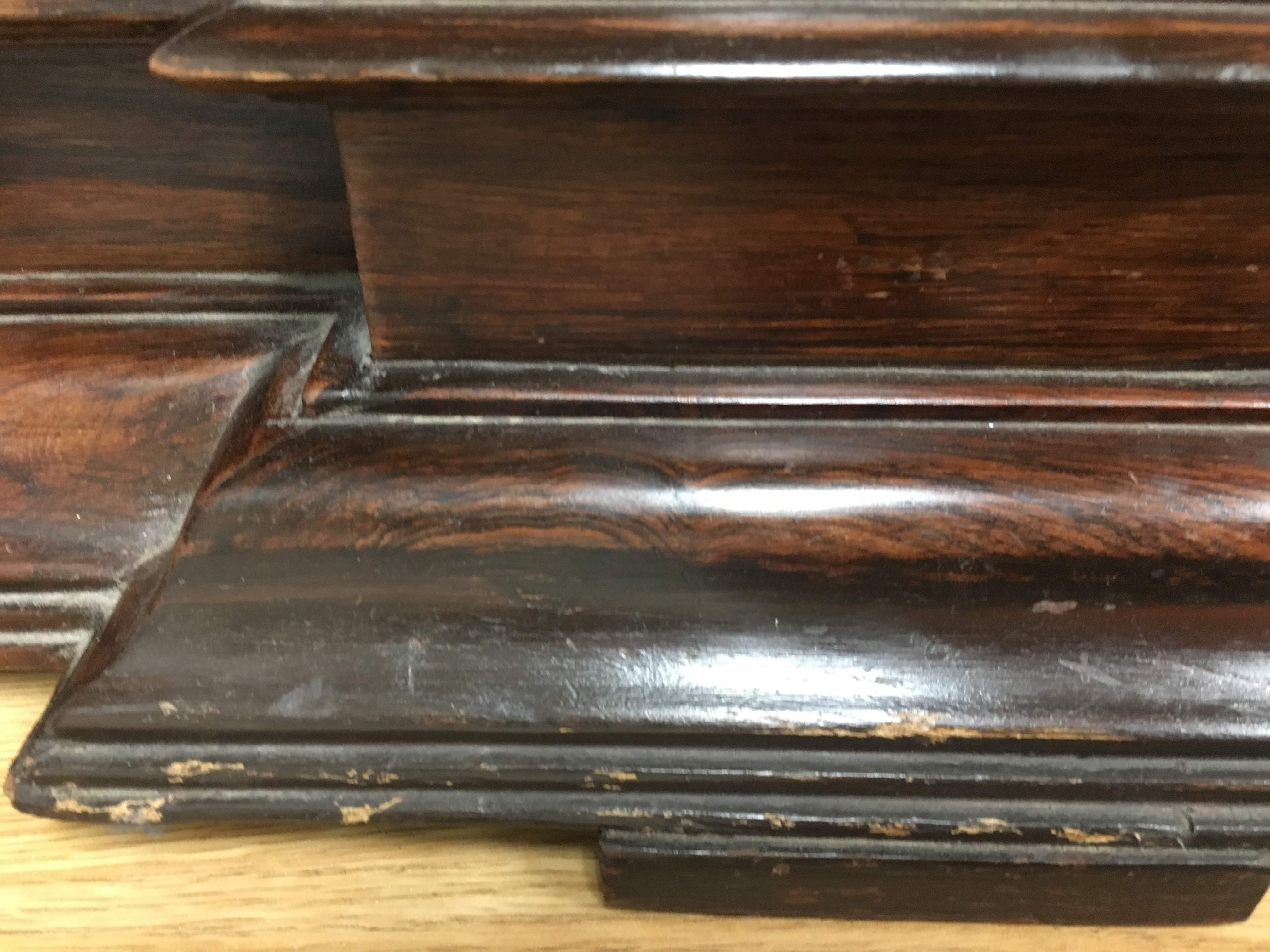 Late C19th/Early C20th Handcarved Rosewood & Camel Bone Inlay Elephant On Plinth For Sale 2