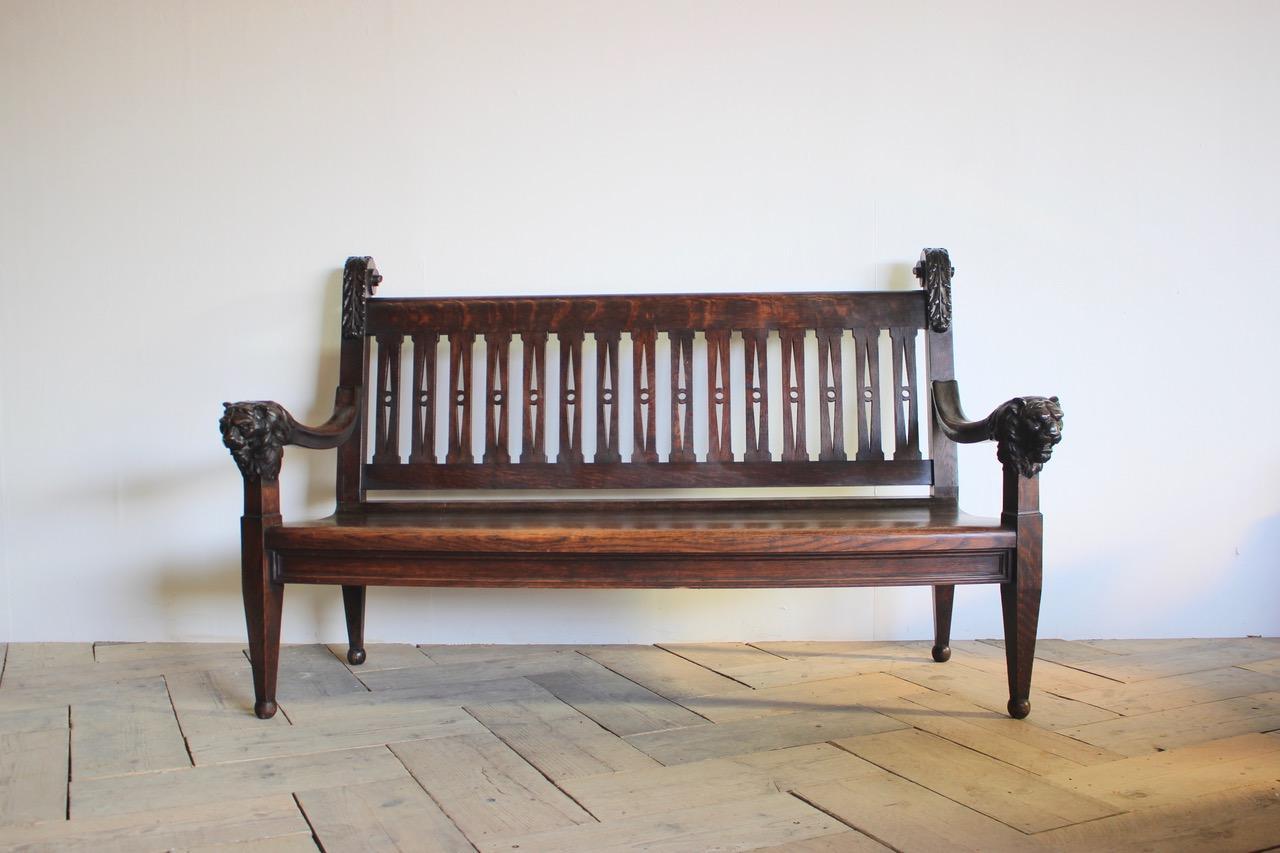 Late 19th Century French Hall Bench In Good Condition For Sale In Gloucestershire, GB