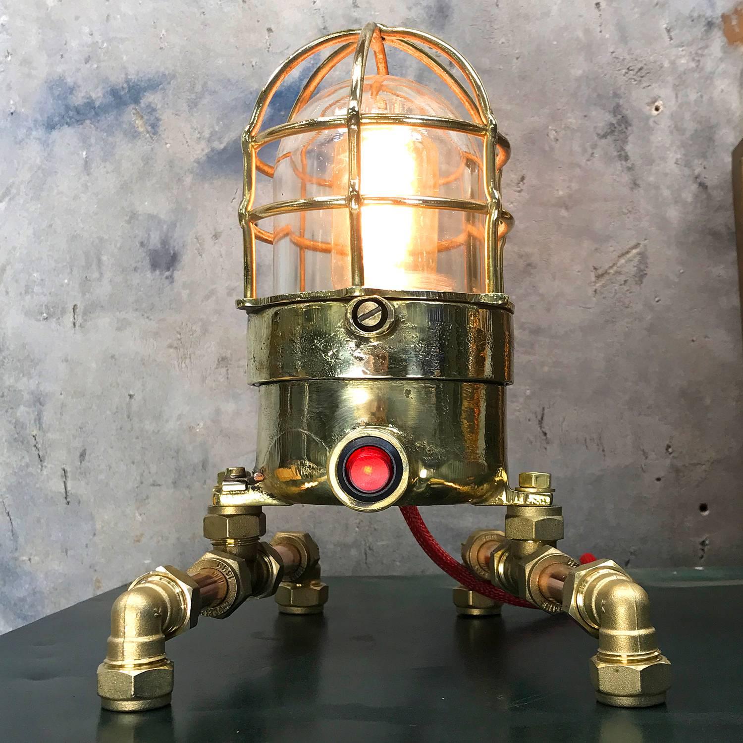 copper steampunk lamp
