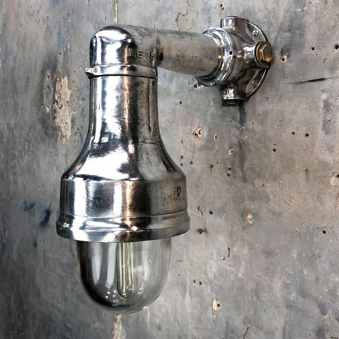 Late 20th Century Late Century Explosion Proof Cast Aluminum 90 Degree Outdoor Wall Light
