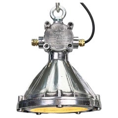 Late Century Small Cast Aluminium Explosion Proof Pendant Light by FCG