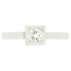Late Deco 0.25ct Diamond Solitaire Ring, c.1930s