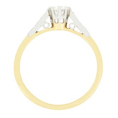 Late Deco 0.25ct Diamond Solitaire Ring, c.1940s