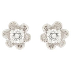 Spätdeko 0,30ct Diamant-Ohrringe, ca. 1940er Jahre