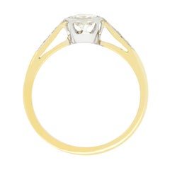 Late Deco 0.40ct Diamond Solitaire Ring, c.1940s