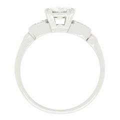 Late Deco 0.50ct Diamond Solitaire Ring, c.1940s