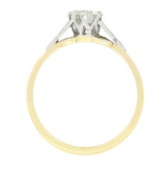 Late Deco 0.50ct Diamond Solitaire Ring, c.1940s