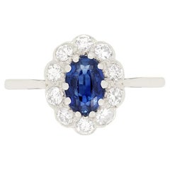 Late Deco 0.50ct Sapphire and Diamond Ring, c.1930s Late Deco 0.50ct Sapphire and Diamond Ring, c.1930s