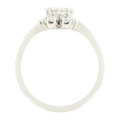 Late Deco 0.60ct Diamond Cluster Ring, c.1940s