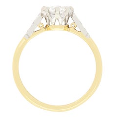 Late Deco 0.70ct Diamond Solitaire c.1940s