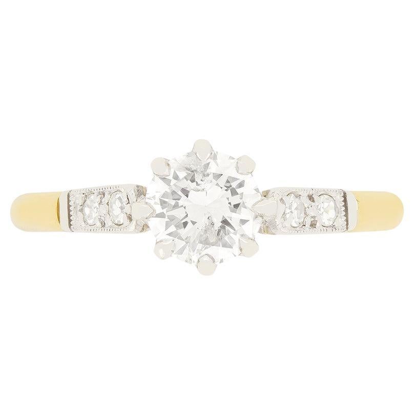 Solitario de diamantes de 0,70 ct c.1940s