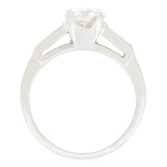 Late Deco 0.85ct Diamond Solitaire Ring, c.1930s