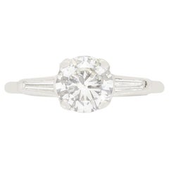 Late Deco 0.85ct Diamond Solitaire Ring, c.1930s