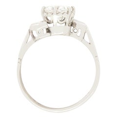Late Deco 0.90ct Diamond Solitaire Ring, c.1940s