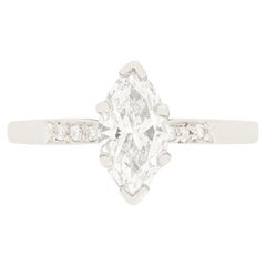 Late Deco 0.91ct Diamond Solitaire Ring, c.1940s