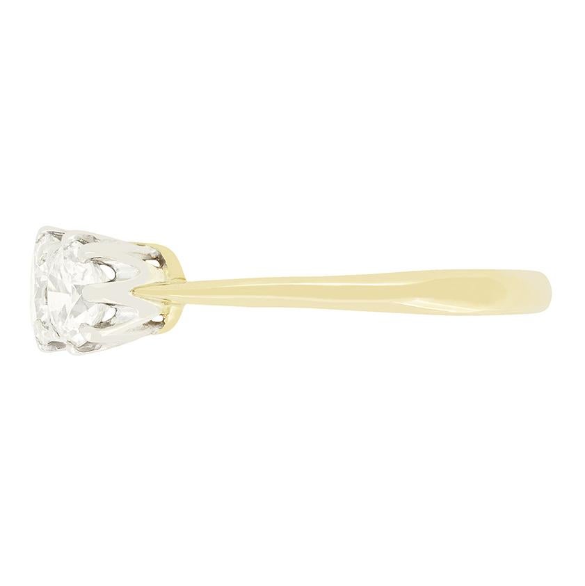Art déco Bague trilogie en diamant de 1,00ct, A.I.C., c.1930. en vente