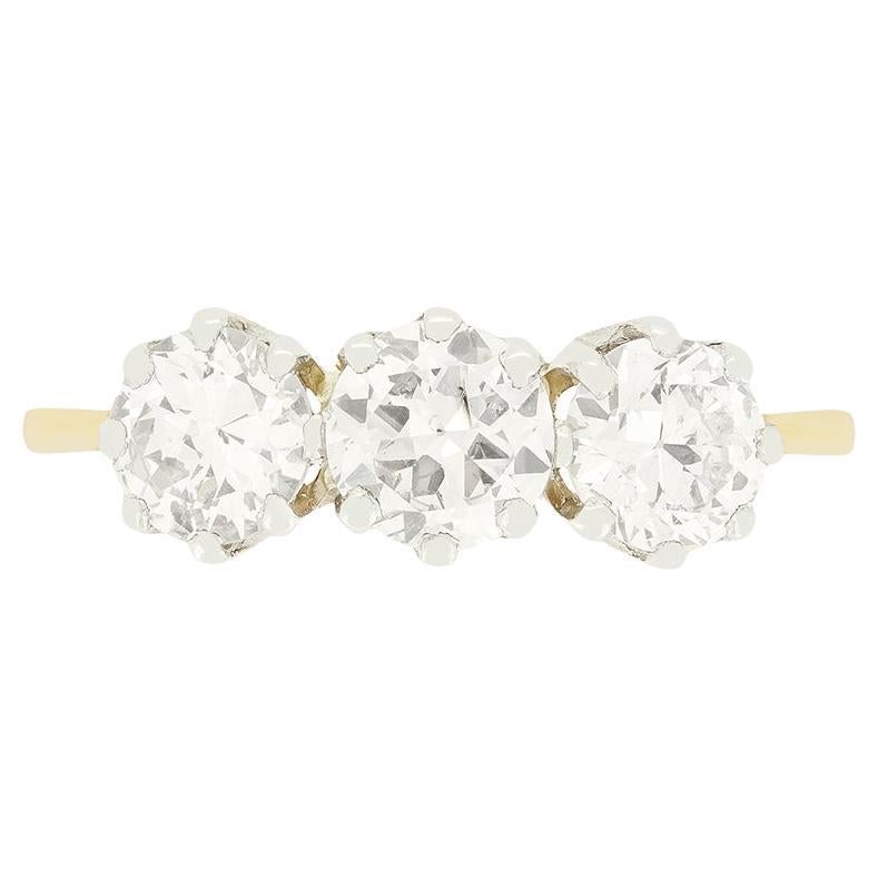 Bague trilogie en diamant de 1,00ct, A.I.C., c.1930. en vente
