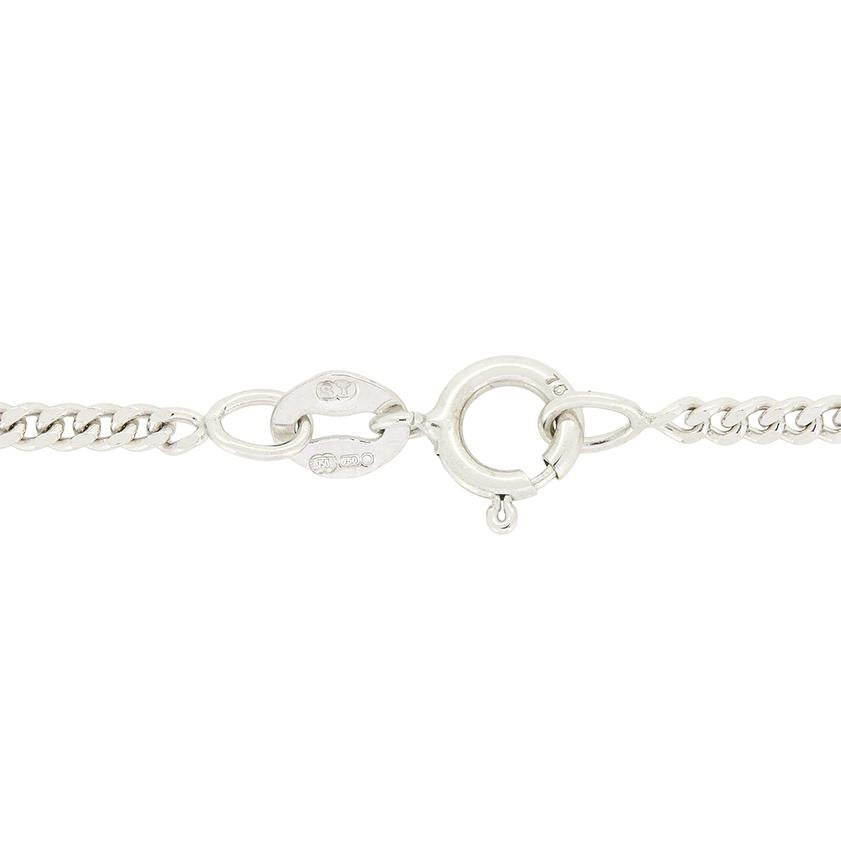 Art Deco Late Deco 1.30ct Diamond Pendant, c.1940s For Sale