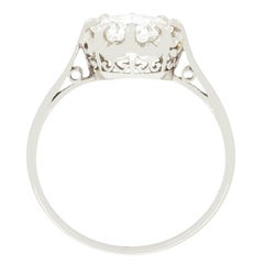 Late Deco 1.35 Carat Diamond Solitaire Ring, circa 1930s
