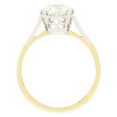 Late Deco 1.37ct Diamond Solitaire Ring, c.1930s