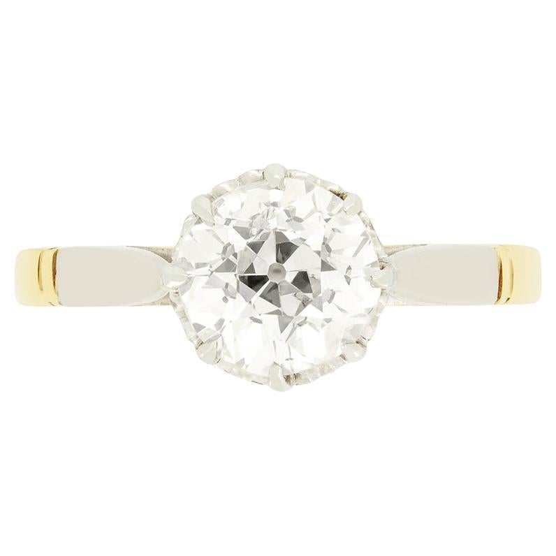 Bague solitaire en diamant de 1,37 ct, A.I.C., vers 1930