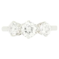 Late Deco 1.75ct Diamond Three Stone Ring, c.1930s
