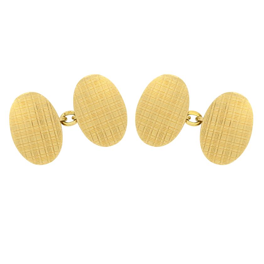 Art Déco Gemelli in oro 18ct tardo-decò, con marchio 1947 in vendita