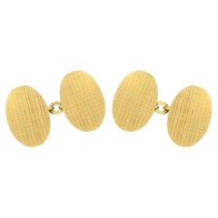 Gemelos de oro de 18 ct del Deco tardío, con matasellos de 1947