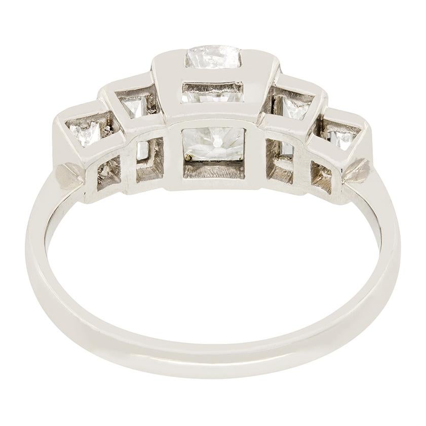 Old Mine Cut Late Deco 2.00ct Diamond Solitaire Ring, c.1930s For Sale