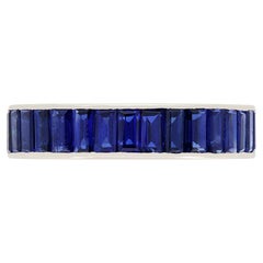 Vintage Late Deco 3.30ct Sapphire Full Eternity Band, c.1930s