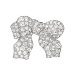 Late Deco Diamond Bow Pin