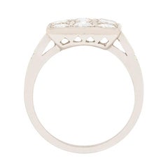 Late Deco Diamond Cluster Ring, circa 1940s