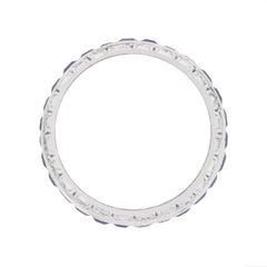 Late Deco Sapphire and Diamond Eternity Ring, circa 1930s