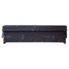 Late Edo Japanese Antique Katana Tansu Sword Storage Chest, 19th C