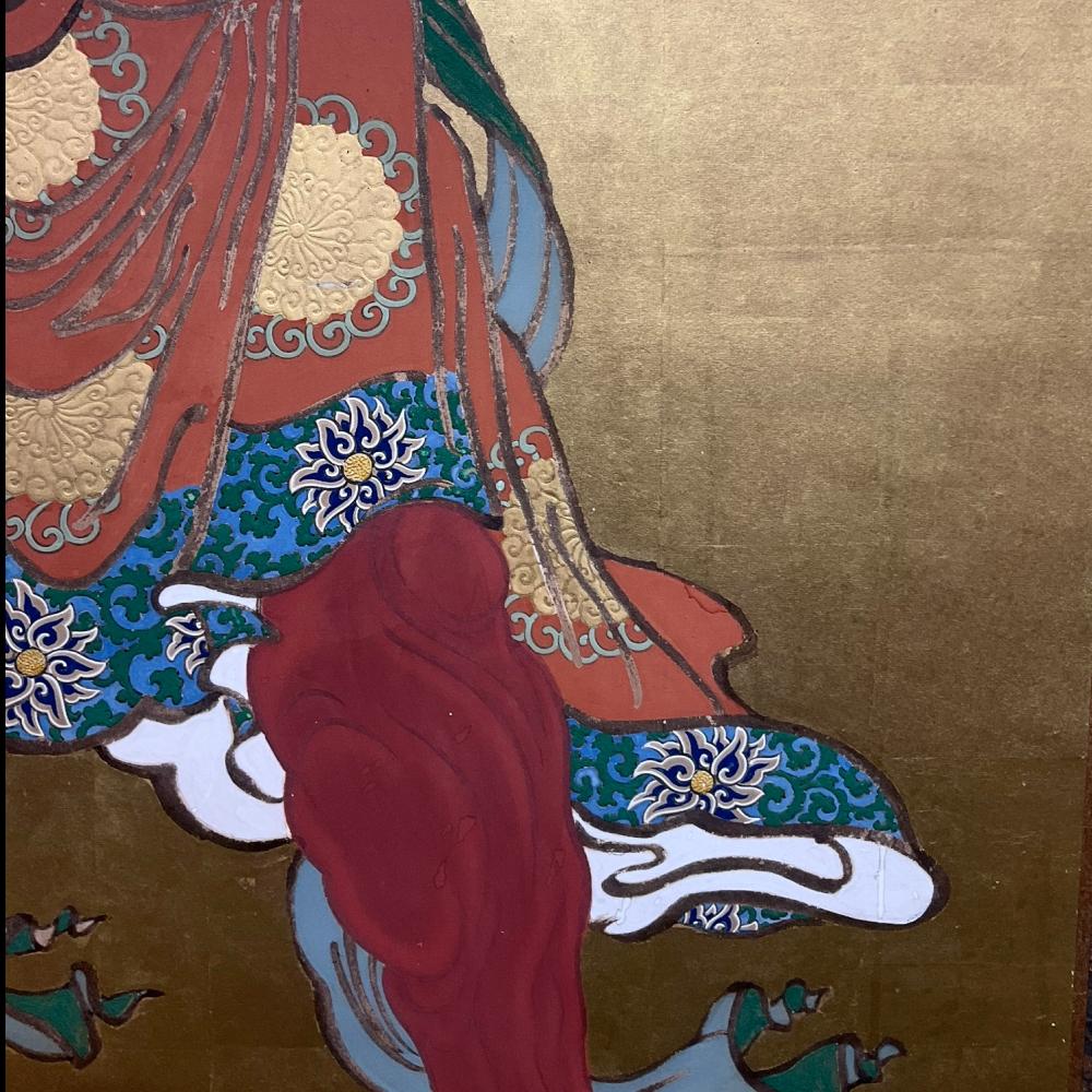 Japanese Late Edo Nio Screen