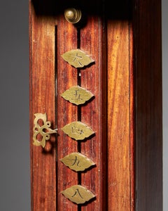 Late Edo Period 19th Century Japanese Pillar Clock, Shaku-Dokei, C. 1820