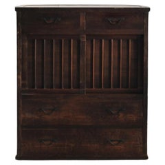 Late Edo Period Japanese Tansu Cabinet Wabi Sabi