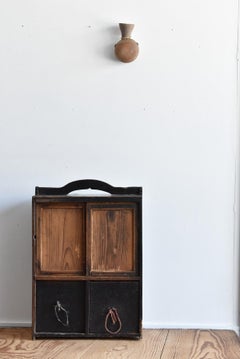 Late Edo Period-Meiji Period Japanese Old Storage Box /Small Antique Tansu Chest