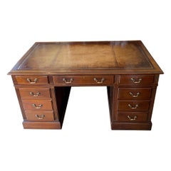 Antique Late Edwardian / 1920’s Panelled Pedestal Desk