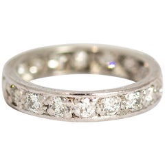 Late Edwardian Diamond Total 2 Carat and Platinum Eternity Band