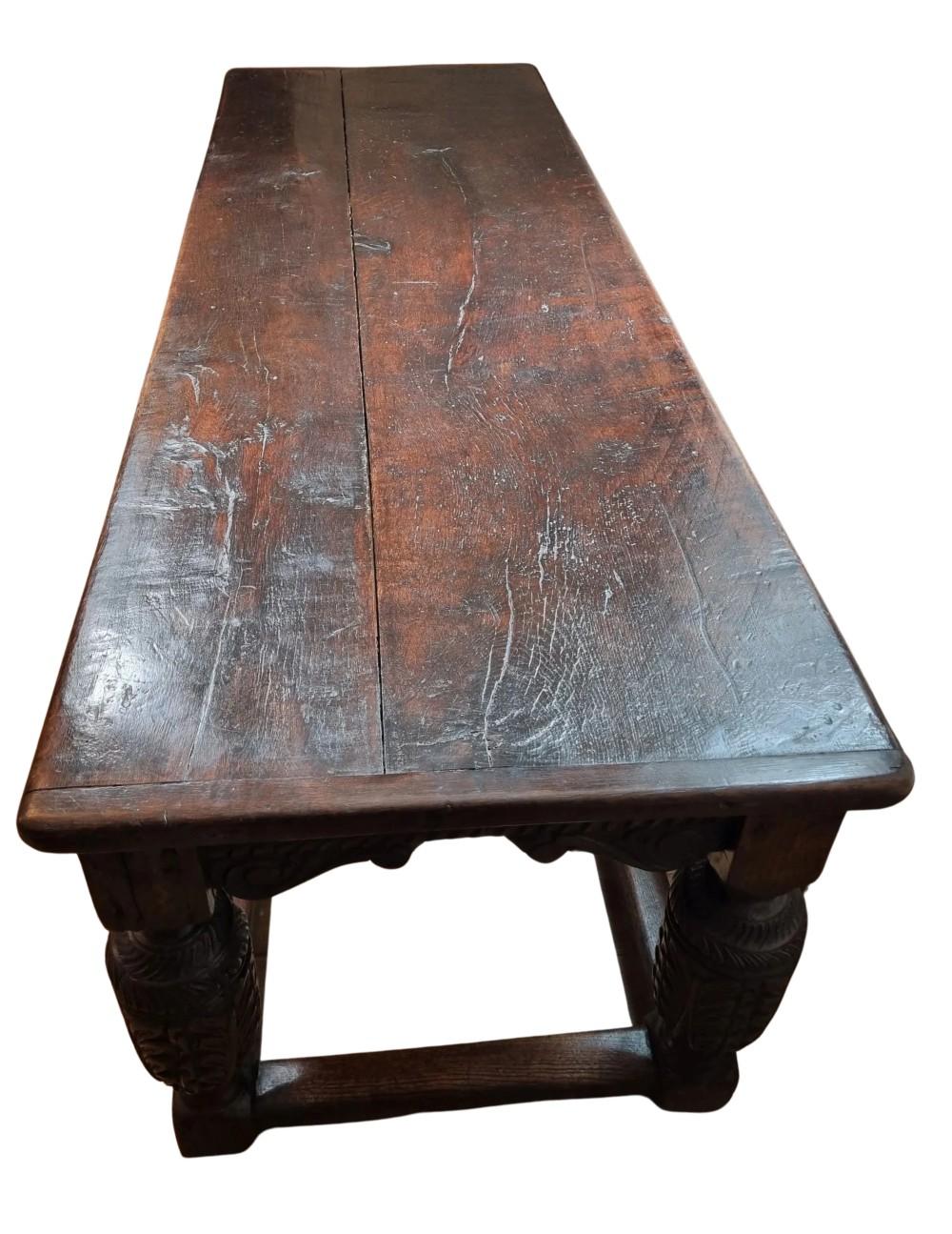 Late Elizabethan Oak Refectory Table , Circa 1600 In Good Condition In Hoddesdon, GB