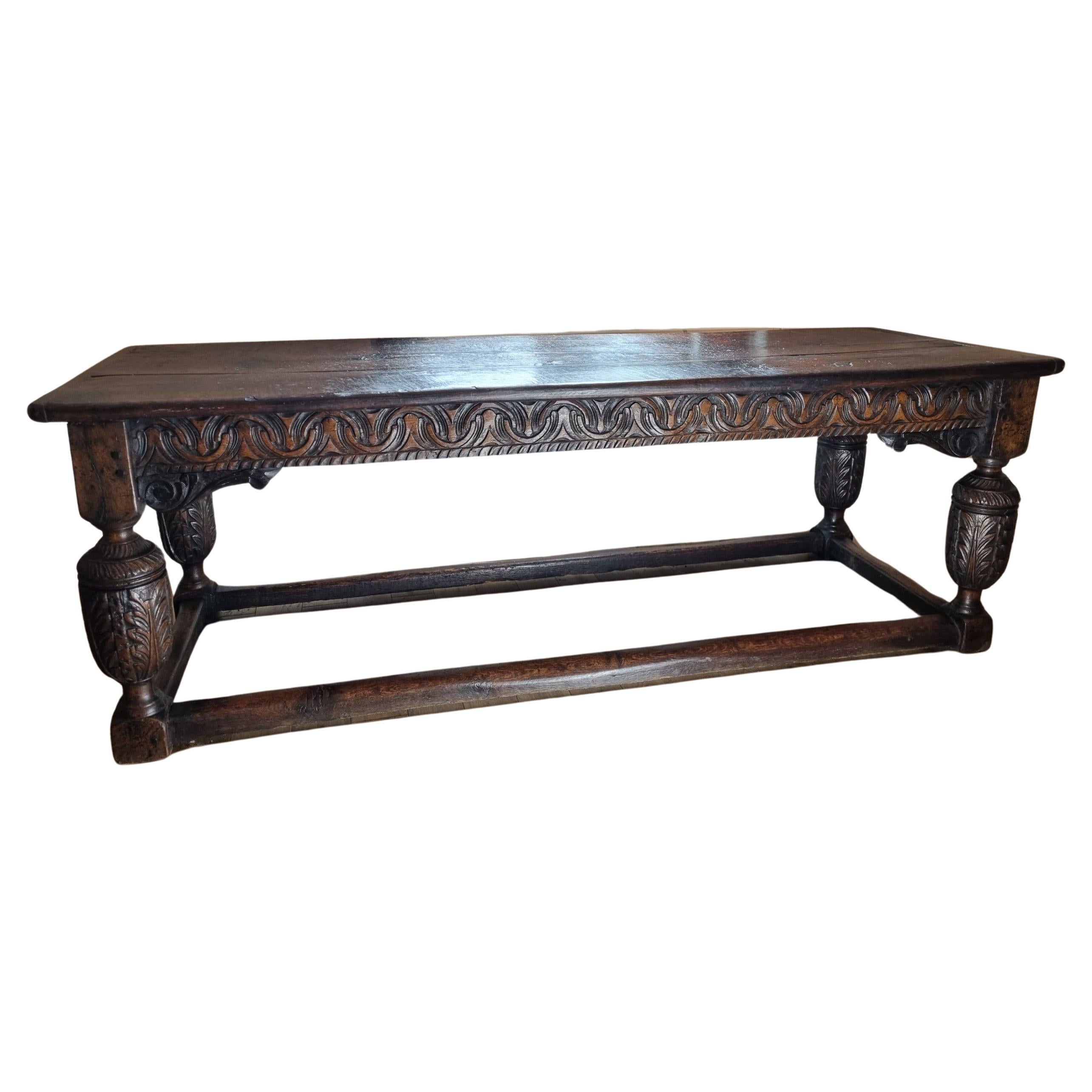 Table de réfectoire en Oak Oak de la fin de l'époque élisabéthaine, Circa 1600 