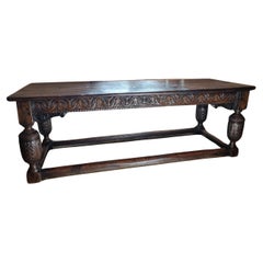 Late Elizabethan Oak Refectory Table , Circa 1600 