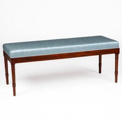 Late Empire Bench in Mahogany, Denmark c. 1820