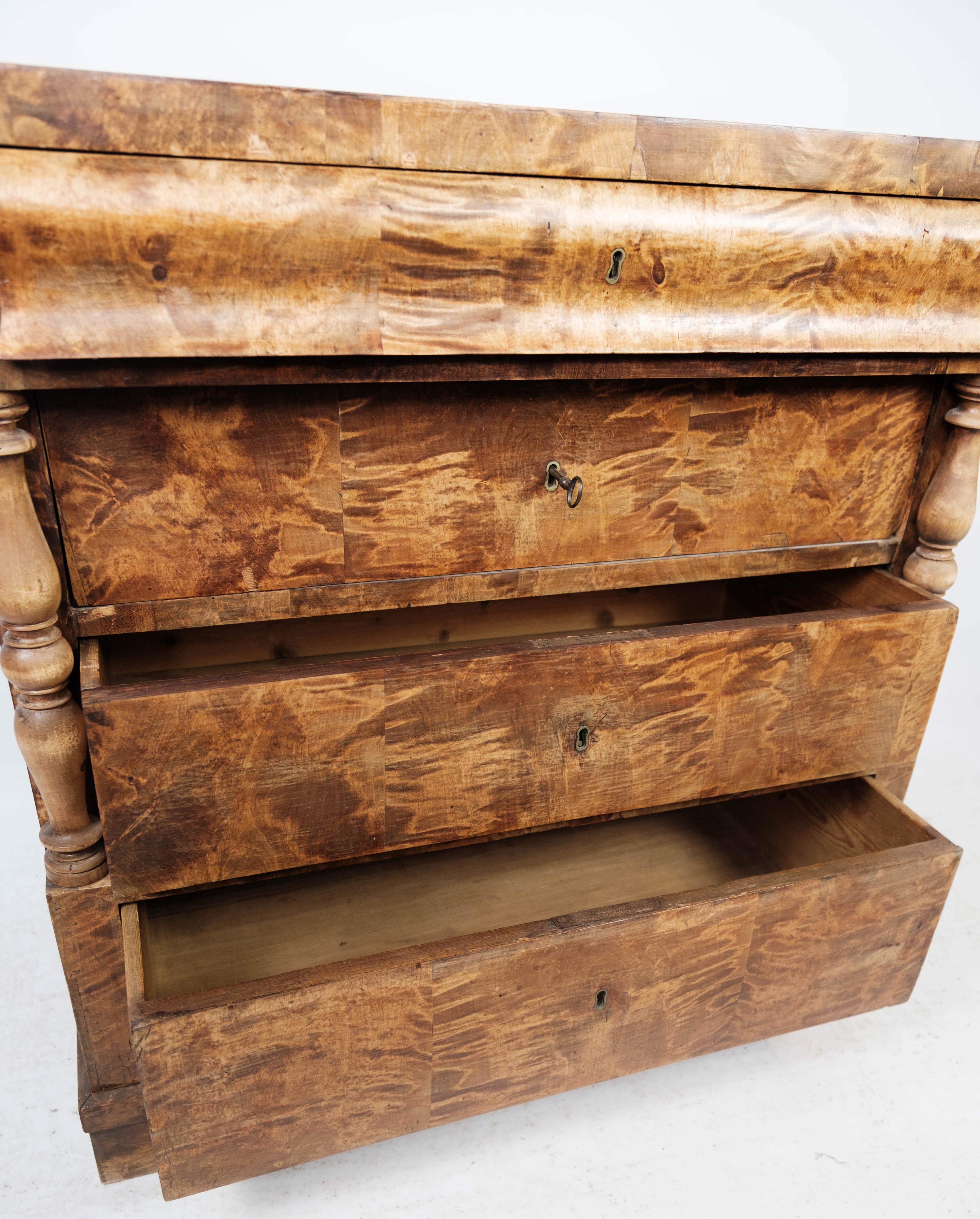 Late Empire Chest of Drawers of Birch Wood from around the 1840s 5