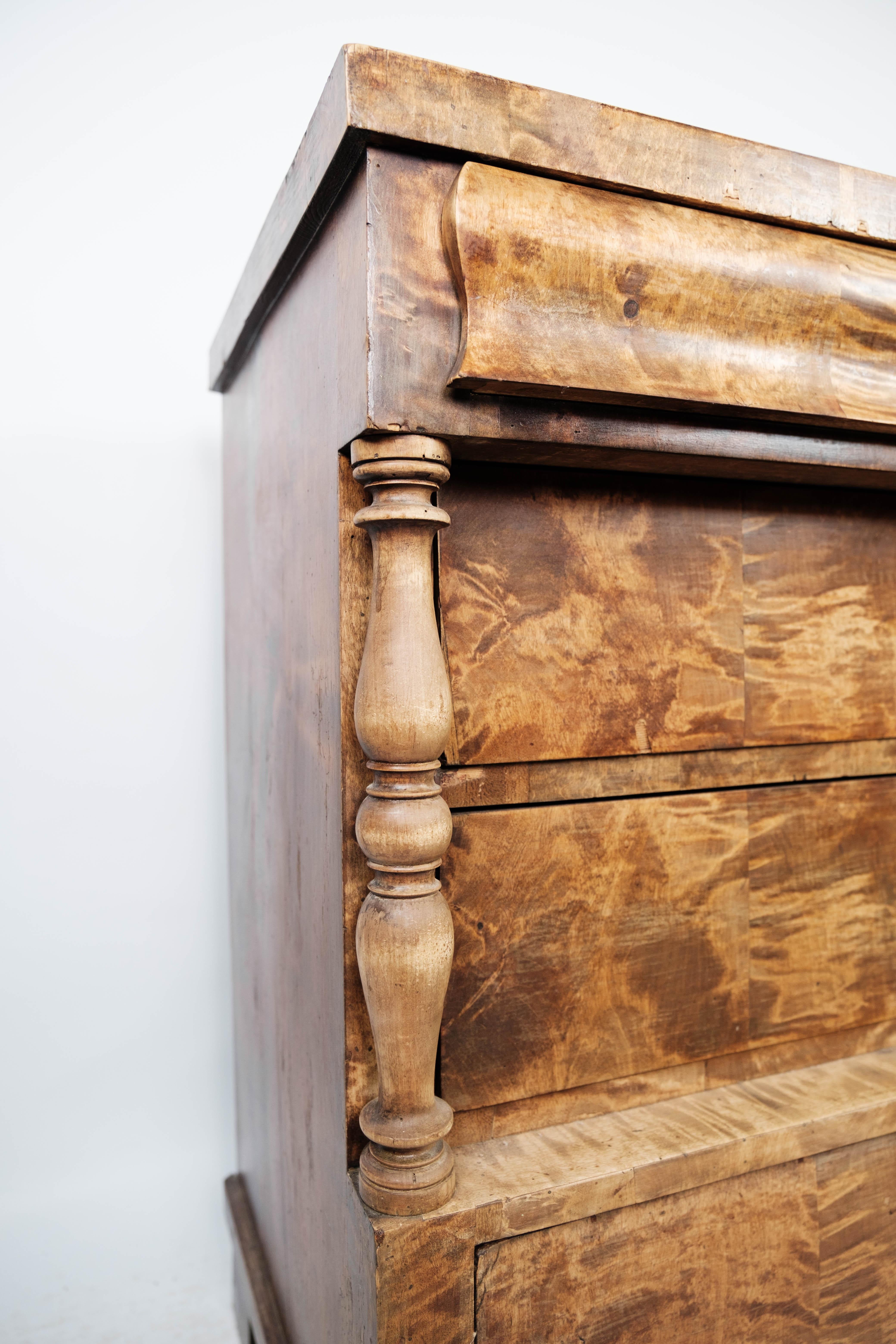Mid-19th Century Late Empire Chest of Drawers of Birch Wood from around the 1840s