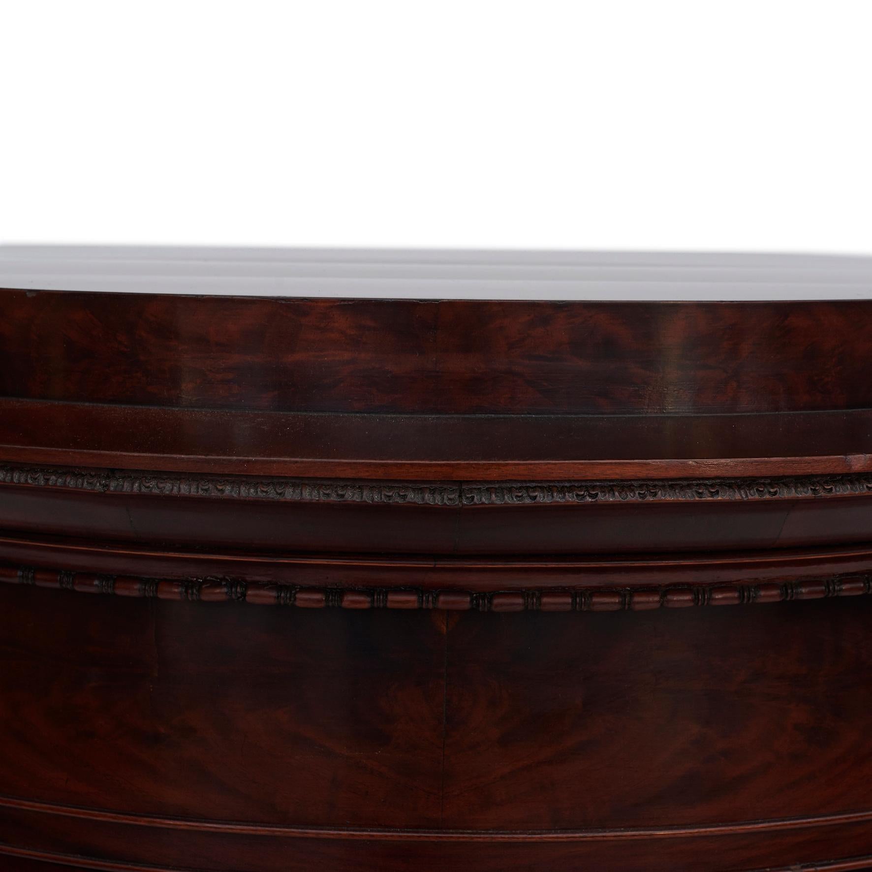Late Empire Flamed Mahogany Pedestal Cabinet For Sale 2