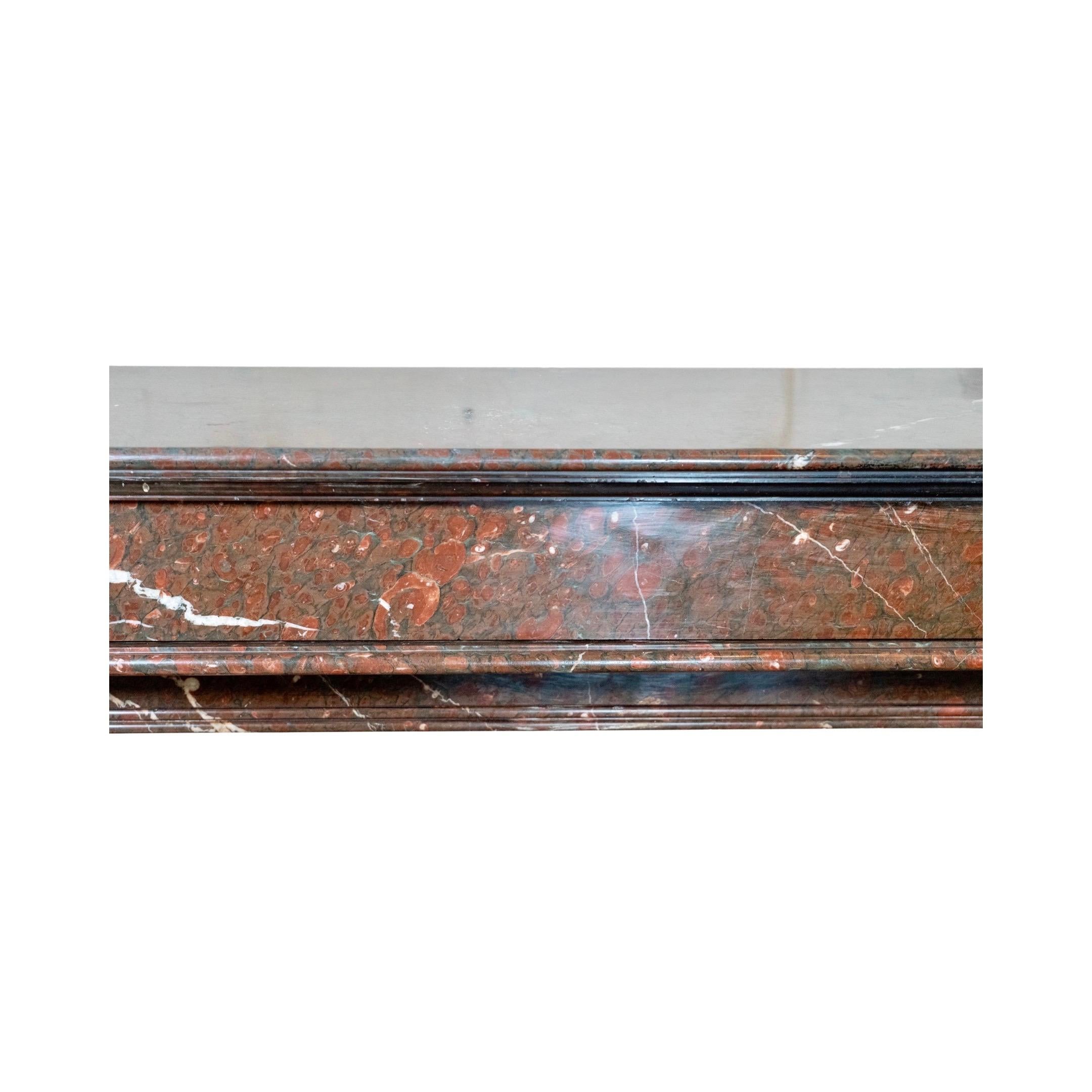 French Red Griottee Marble Mantel For Sale 3