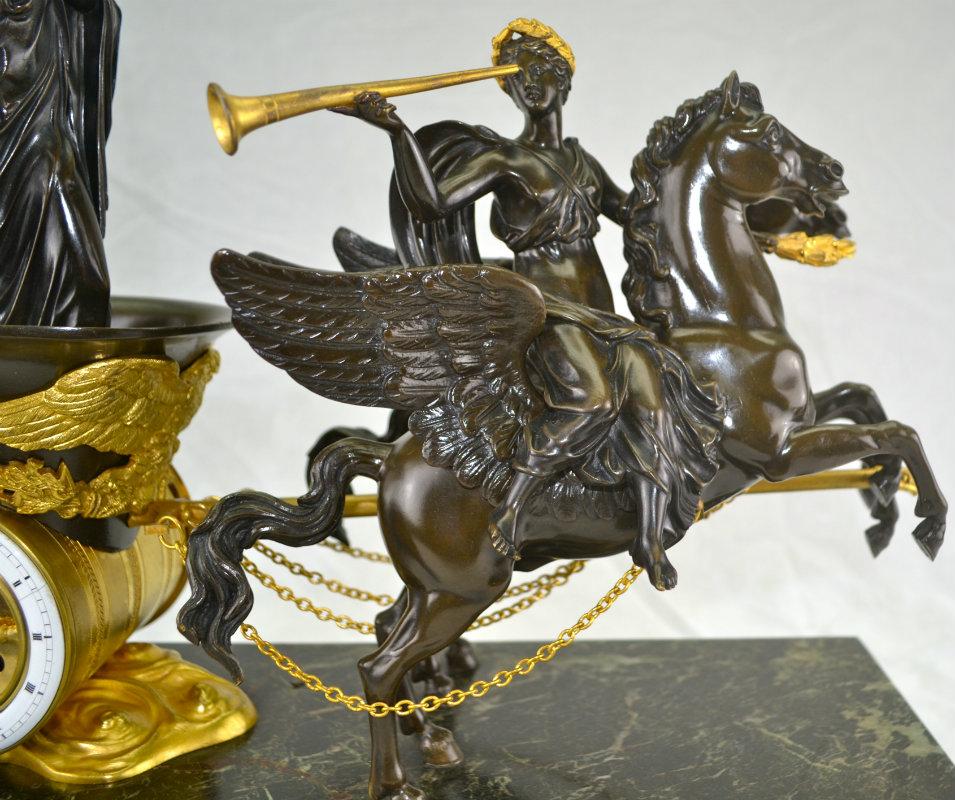 Late Empire ‘Roman Triumph’ Chariot Clock Garniture 10