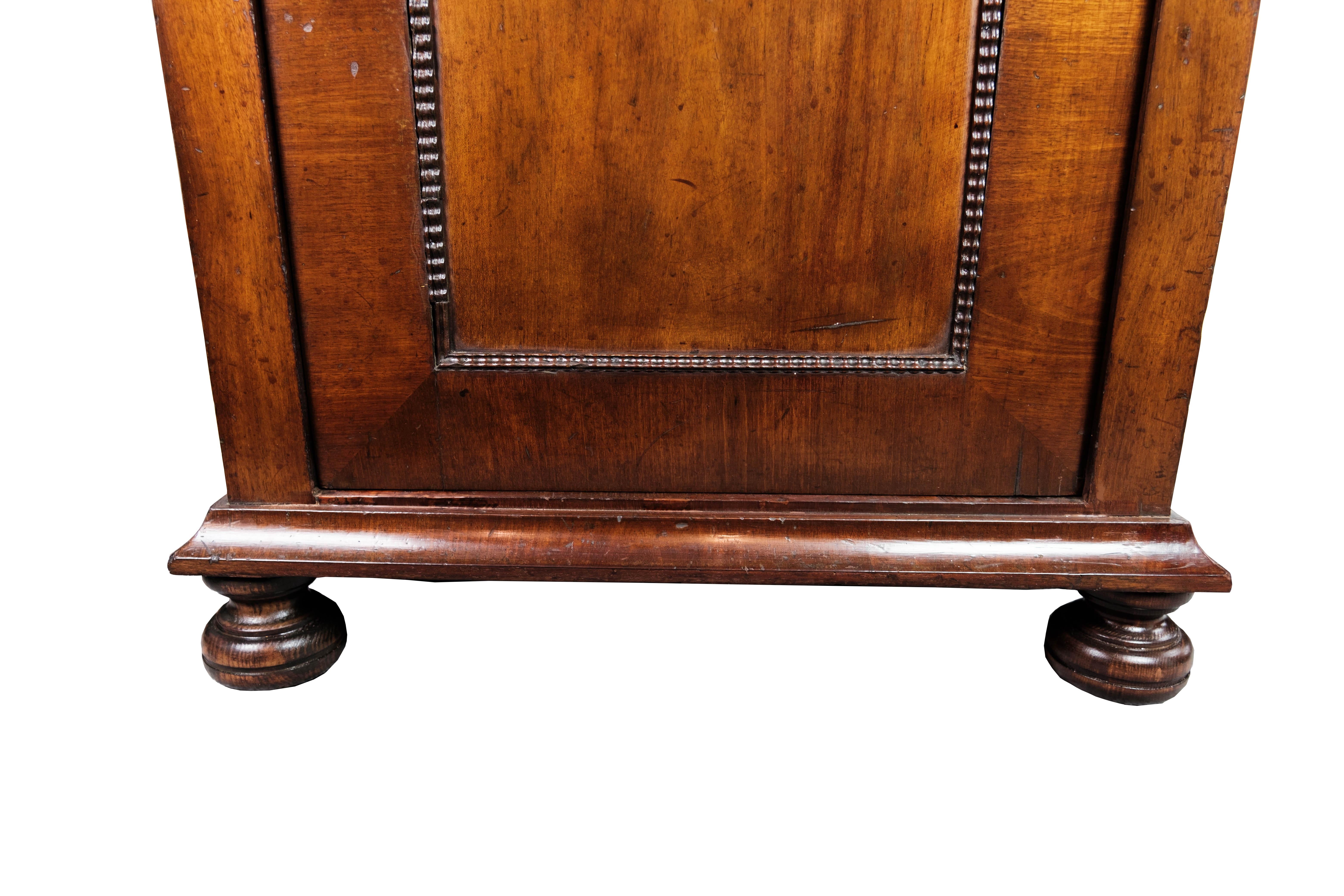 Late Empire Tall Cabinet of Dark Polished Mahogany From 1840s For Sale 4